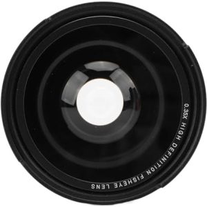 Objectif Fisheye Ultra Grand Angle 0,35x avec Macro, Compatible AF IR, Verre Optique Haute Performance pour la Photographie de Jour et de Nuit (55mm)